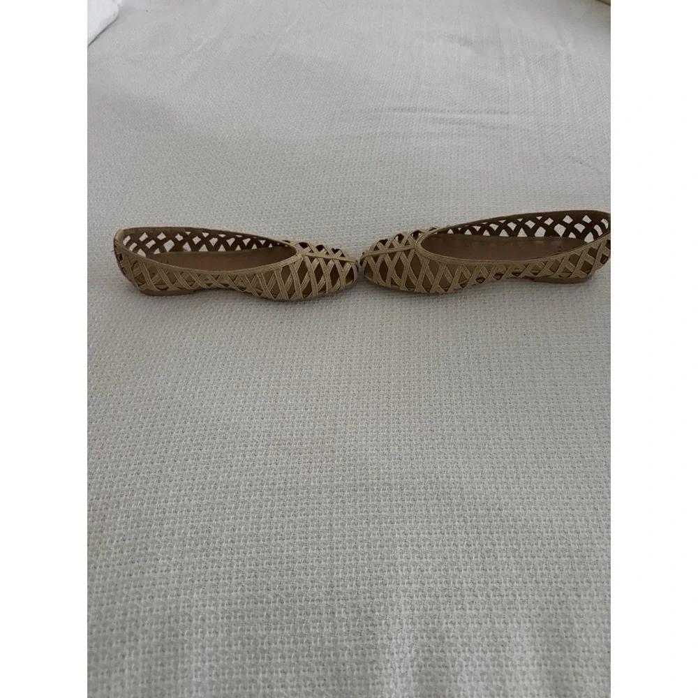 a new day Beige Woven Cutout Ballet Flats
